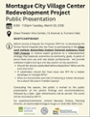 Montague City Village Center Redevelopment Project Public Presentation 